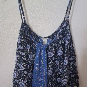 Forever 21 Floral Camisole in Blue and Black